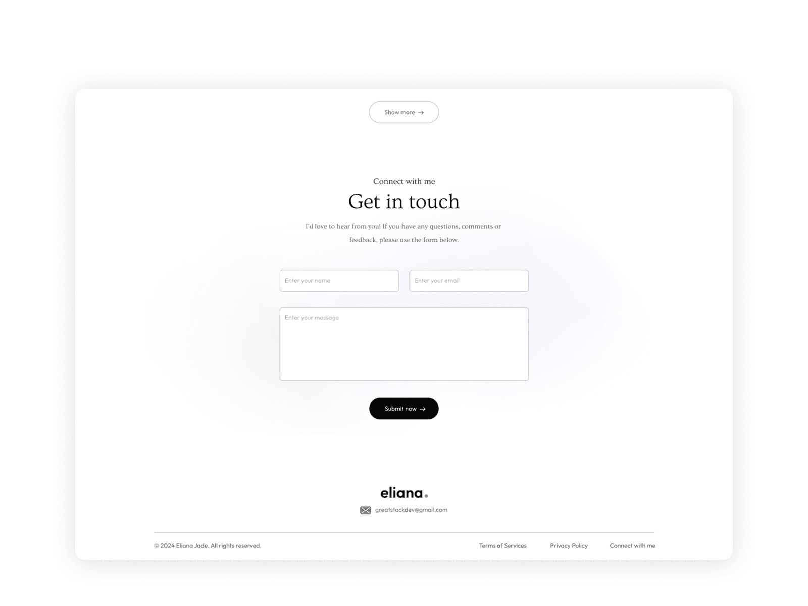 Eliana - Next.js Portfolio Website Template Screenshot 4