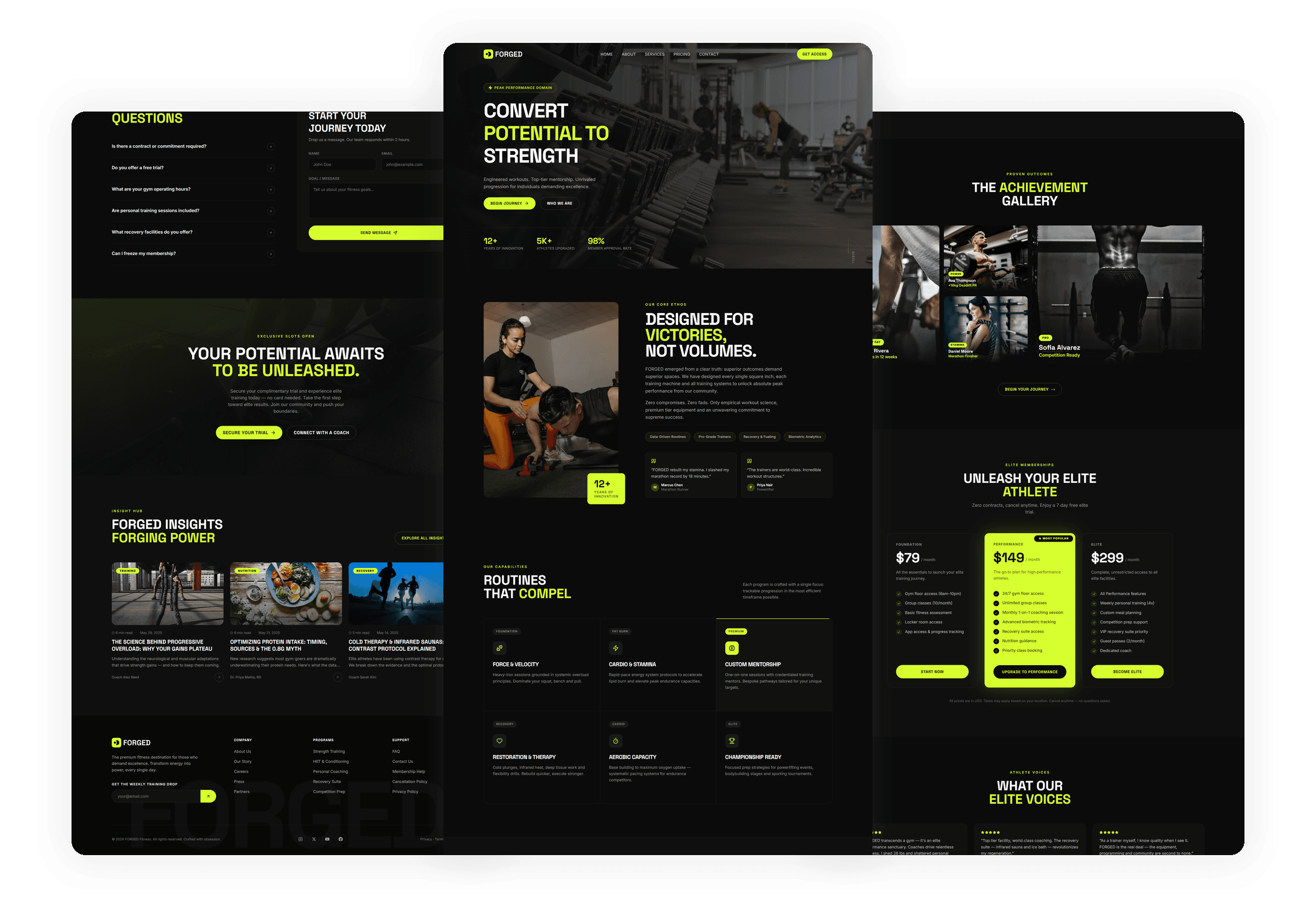 Forged - React JS Gym Website Template